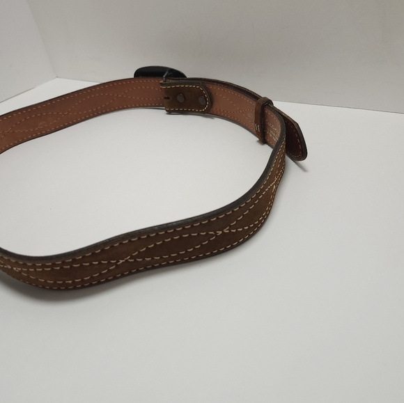 Justin Roughout Belt With Buckle Size 40 Leather Western Cowboy Rodeo Unisex - Picture 5 of 10